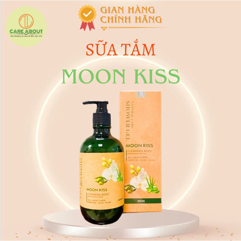 Sữa tắm MOON KISS thơm mát, sạch da, loại bụi bẩn tế bào chết trên da, giữ độ ẩm cho da, 500ml