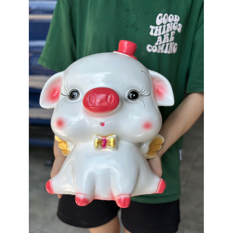 Lợn/Heo Đất thiên thần cánh tiên thạch cao size khủng siêu xinh hot hit mẫu mới MINHKHOI SHOP