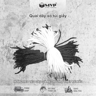 200 dây - Dây xỏ túi giấy, dây quai túi giấy dài 30cm - 35cm, có bấm 2 đầu (50 dây / bịch)