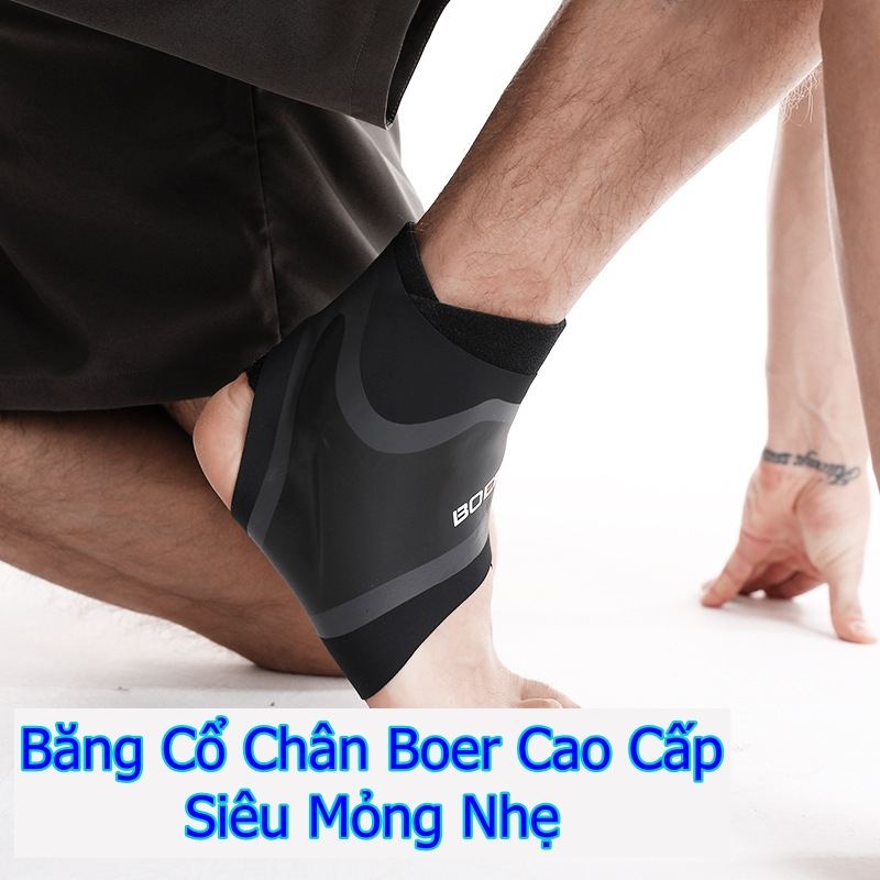 Băng Cổ Chân, Đai Quấn Bảo Vệ Mắt Cá, Bó Gót Chân Chính Hãng Boer Tập Gym Thể Thao Đá Bóng - Minh Sport