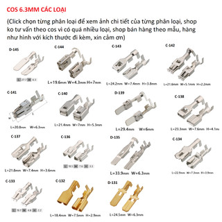 Đầu Cos 6.3mm đực cái các loại