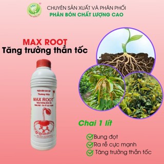 Phân bón kích thích tăng trưởng cây trồng max root chai 1 lít - kích rễ, bung đọt
