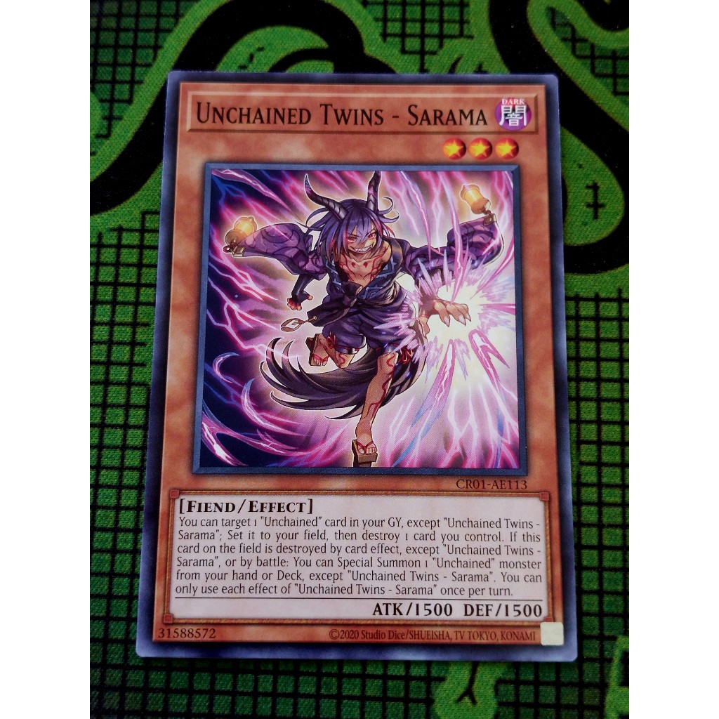 Thẻ Bài Yugioh Monster Unchained Twins - Sarama  CR01-AE113