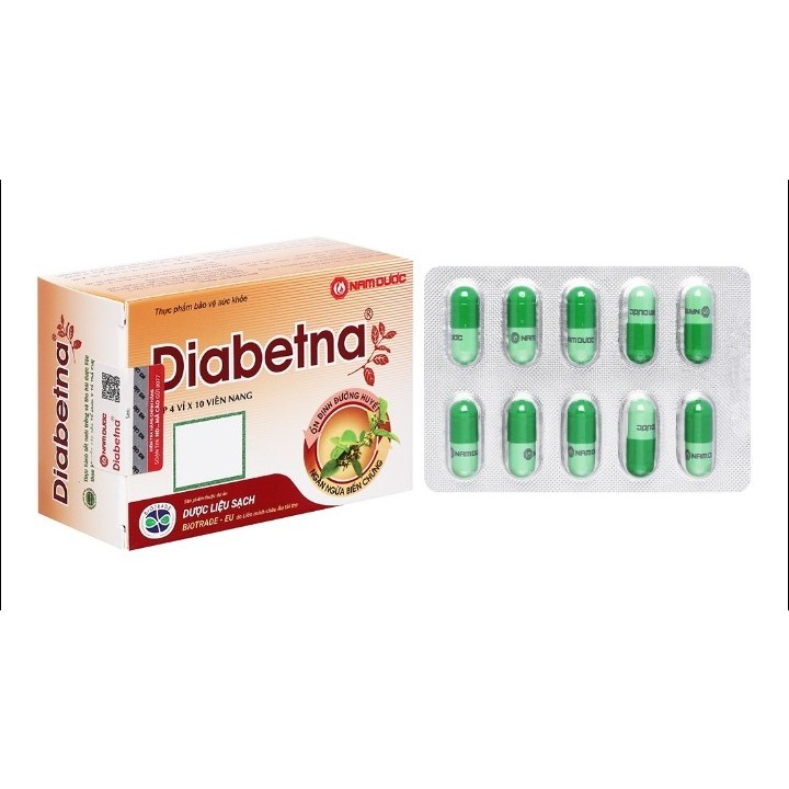 Viên uống Diabetna giúp ổn định đường huyết hộp 40 viên
