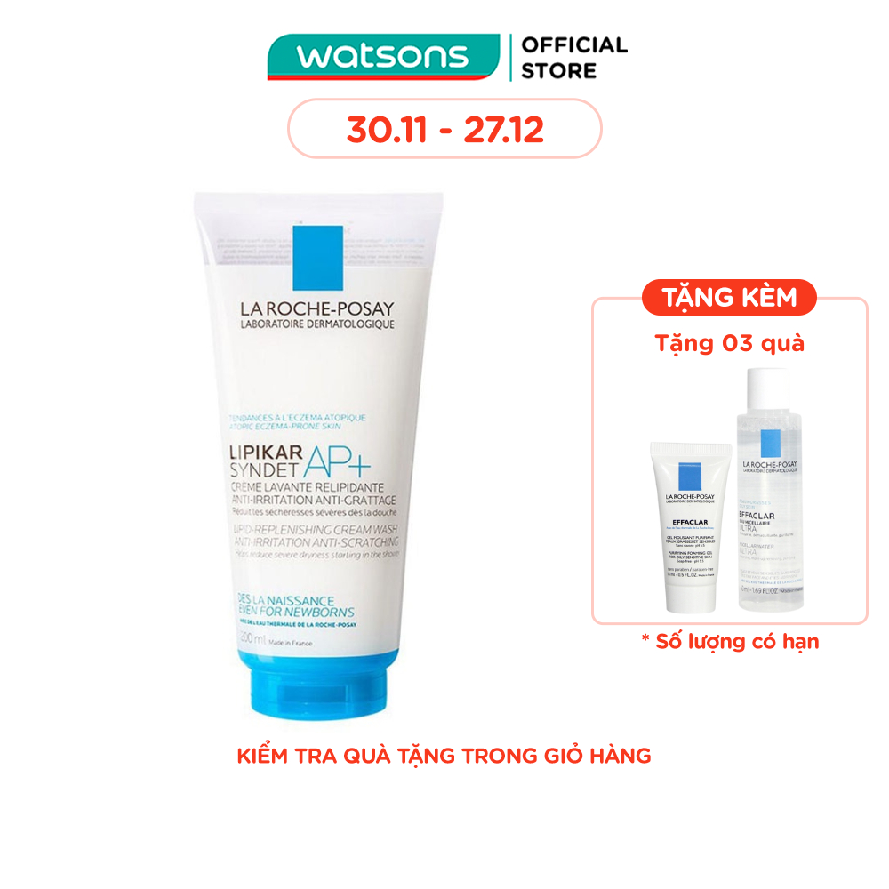 Sữa Rửa Mặt Và Tắm La Roche-Posay Lipikar Syndet AP+ 200ml