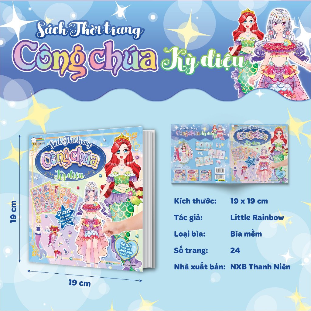 Sách Thời Trang Công Chúa Kỳ Diệu  - Sách tương tác thay đổi trang phục công chúa