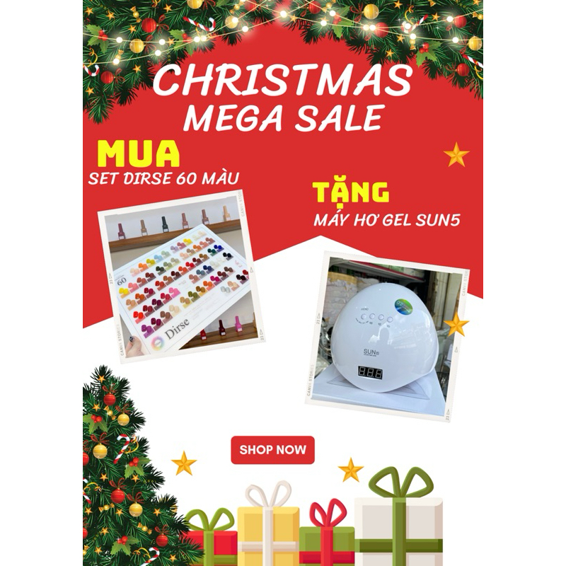 [ Tặng Máy Hơ Gel] Set Dirse 60 màu.