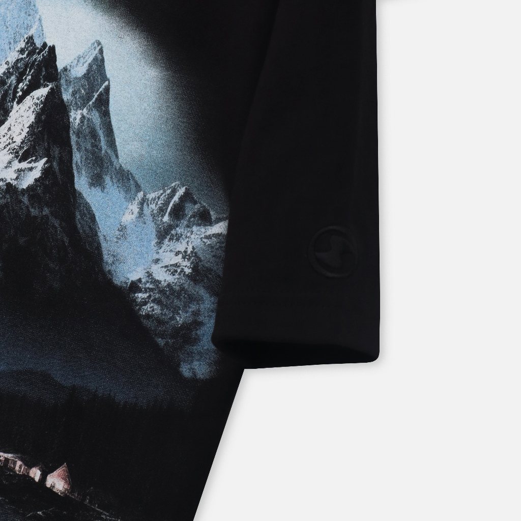 Áo thun NEEDS OF WISDOM Snowy Mountain Tee - Black - Local Brand Chính Hãng
