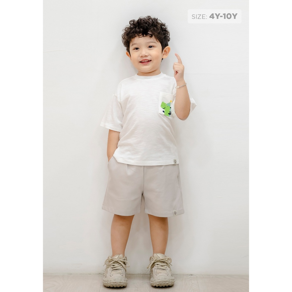 Quần short bé trai, quần short kate kiểu dáng basic cho bé trai Baa Baby từ 4 tuổi - 10 tuổi - B-BK-QU30N