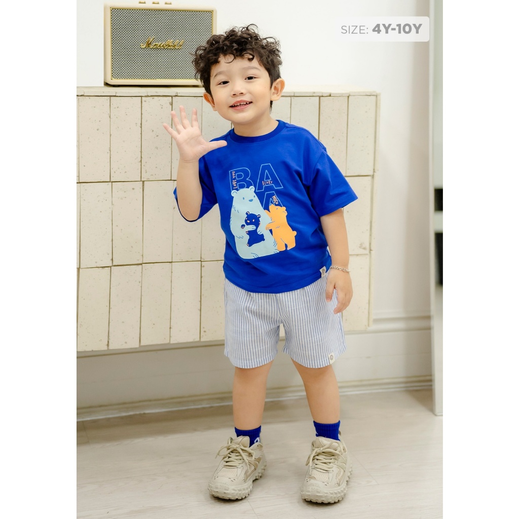 Quần short bé trai, quần short kate kiểu dáng basic cho bé trai Baa Baby từ 4 tuổi - 10 tuổi - B-BK-QU30N