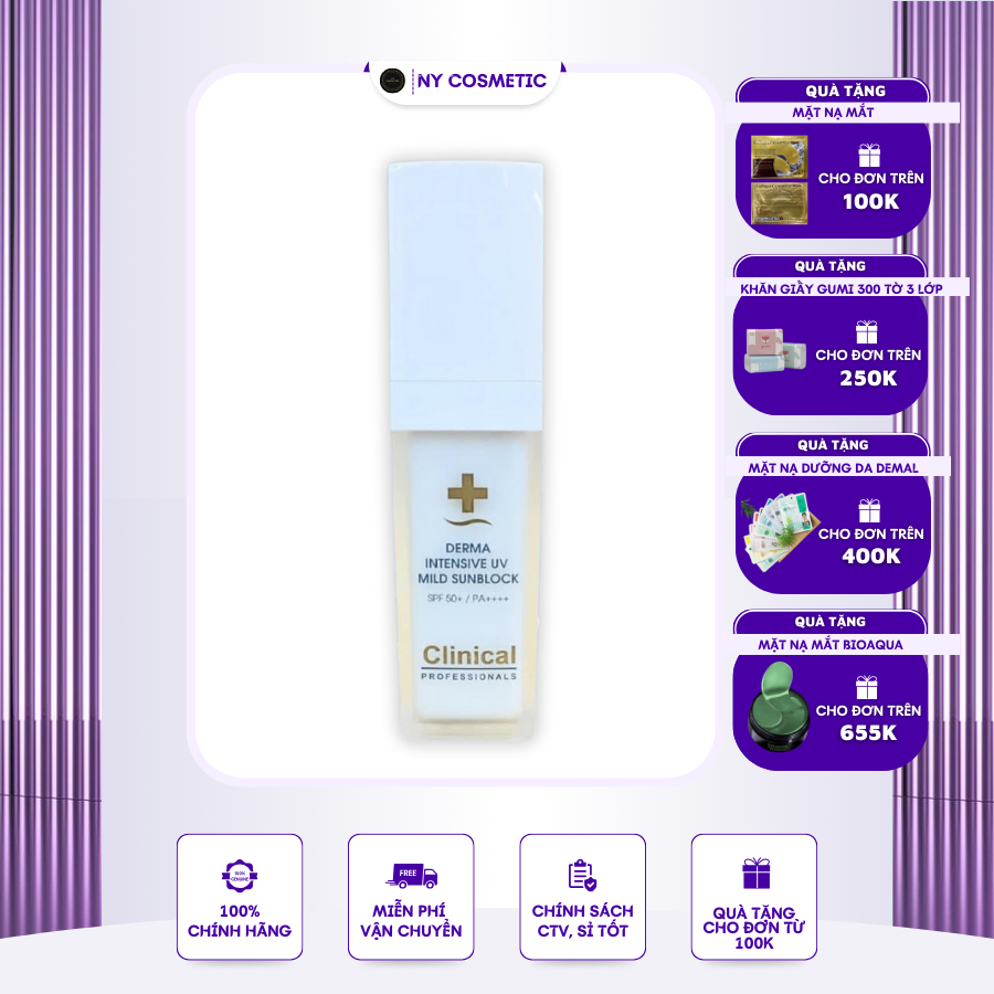 Kem chống nắng vật lý, kem chống ánh sáng xanh dành cho da dầu, mụn suncream SPF 50+ Dr.Shee