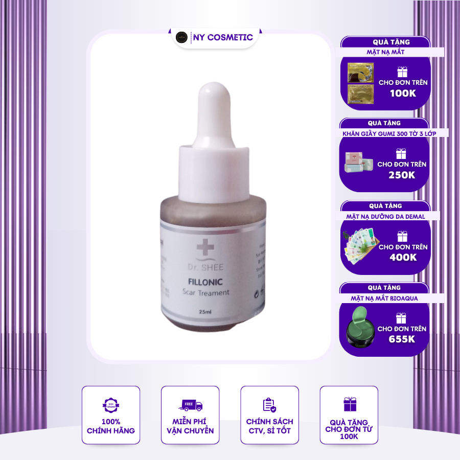 Serum sẹo rỗ, serum thu nhỏ lỗ chân lông, kích thích tế bào FILLONIC 20ml