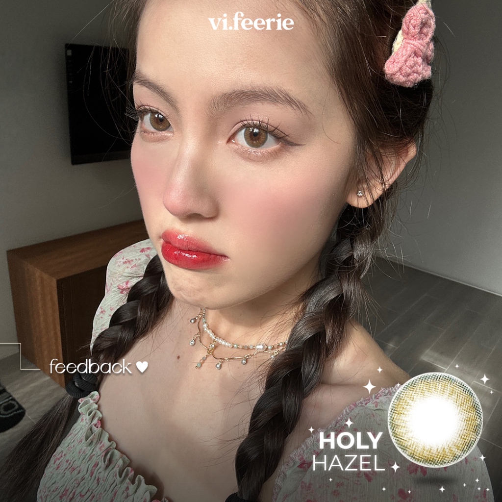 Kính áp tròng  nâu hổ phách HOLY HAZEL I-SHA Lens-VF Lens
