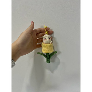 ( Ảnh thật) Móc khoá len hoa tulip handmade