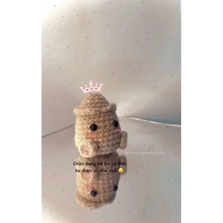 ( Ảnh thật) Móc khoá len hoa tulip handmade