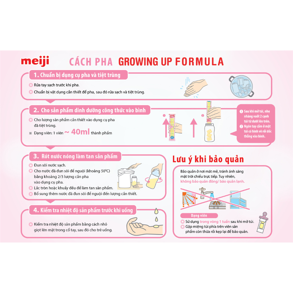 Sữa Meiji Growing Up Formula Thanh Sữa Meiji Hàng Chính Hãng Nhật Bản Cung Cấp Dinh Dưỡng Cho Trẻ Từ 1 - 3 Tuổi - Bibo M