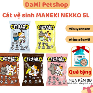 Cát vệ sinh maneki cho mèo - cát nhật maneki nekko túi 5l