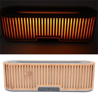 (HCM) (TẶNG SẢ CHANH 10ML) Máy Khuếch Tán, Máy Xông Tinh Dầu Ngọn Lửa Sọc (Mẫu mới) (có remote)