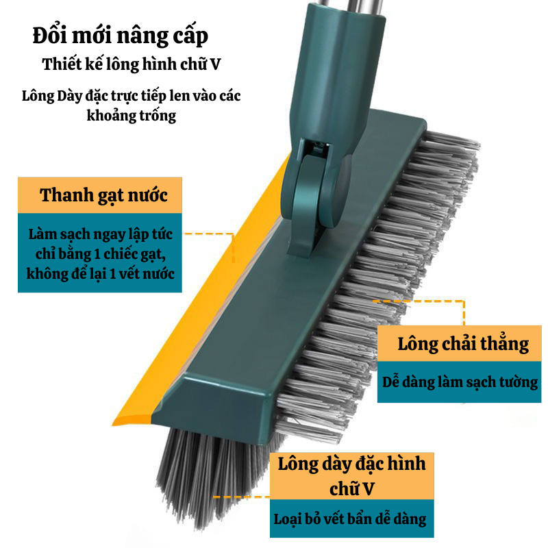 Cây Chà Sàn XUKA Chà Nhà Tắm 3 Đầu Tiện Lợi