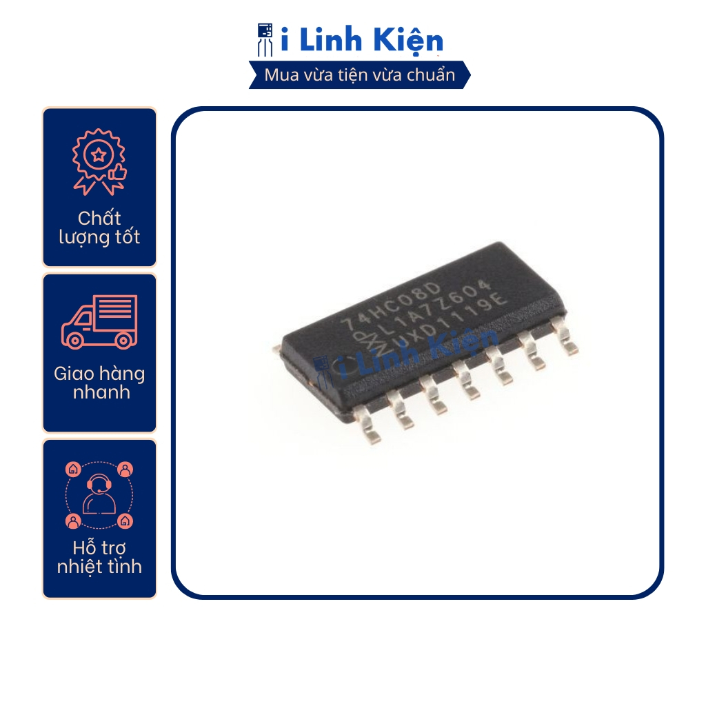 Ic chức năng 74HC08D SOP-14 3.9mm NXP chất lượng