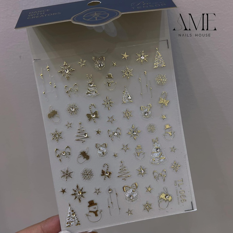 Sticker lụa giáng sinh 3D