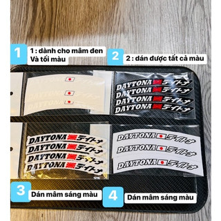 Tem Logo Sticker Dán Bánh Mâm chữ Daytona