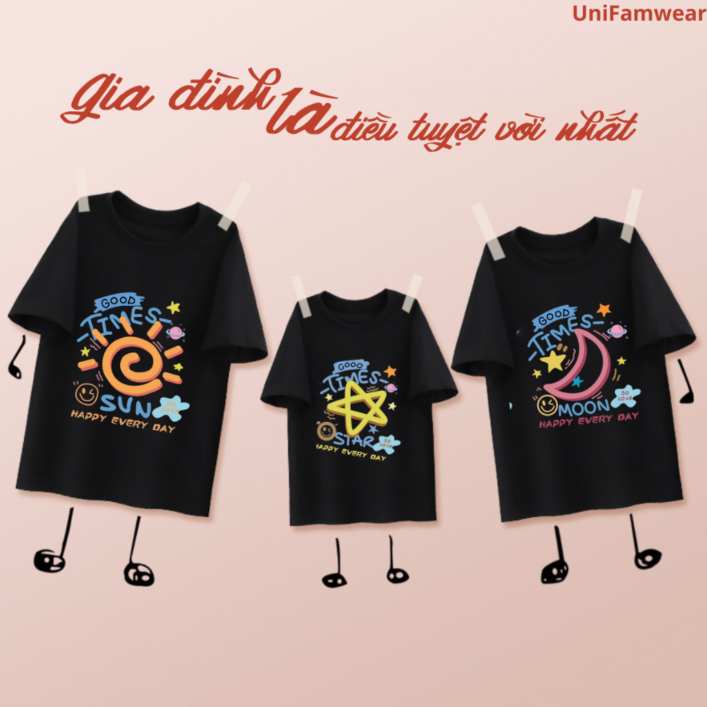 Áo Thun Gia Đình, Set Áo Đồng Phục Gia Đình 3,4,5 Người Đi Chơi Du Lịch Biển,Good time some, Unifamwear