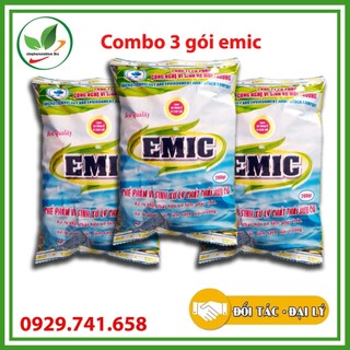 Combo 3 gói men vi sinh EMIC 200gr. khử mùi hôi phân cá, ủ đậu tương và rác thải sinh hoạt.