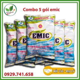Combo 5 gói Men vi sinh EMIC 200gr. Khử mùi hôi phân cá, ủ đậu tương và rác thải sinh hoạt.