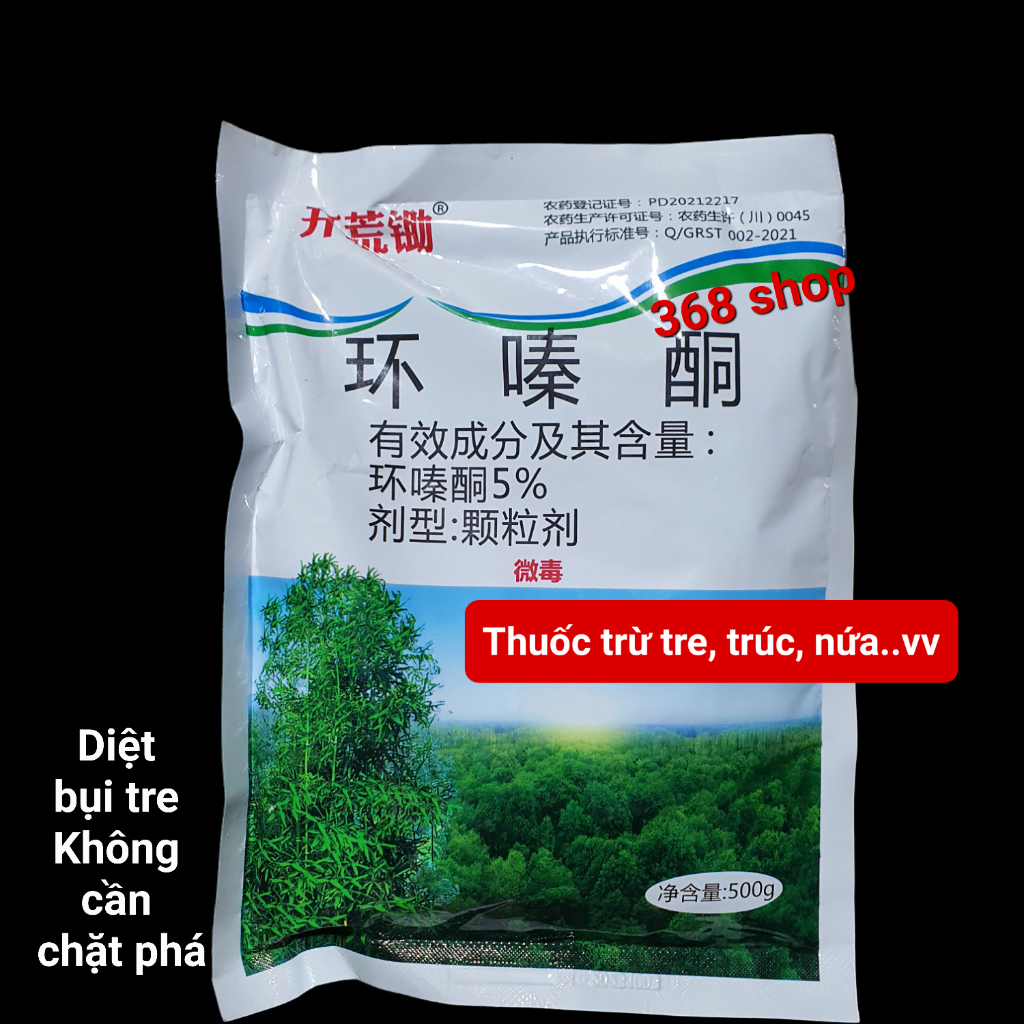 Diệt trừ Tre, Trúc, Nứa, Cỏ Sậy 💎 Thuốc trừ cỏ Cyzinone  💖 Gói 500gr