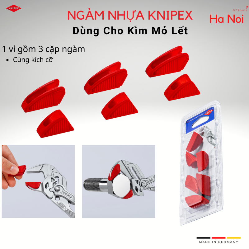 Ngàm Nhựa Bảo Vệ Knipex Dùng Cho Kìm Mỏ dài 180mm- 86 09 180 V01/ 250mm- 86 09 250 V01/ 300mm- 86 09 300 V01