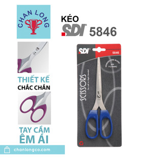 Kéo cắt văn phòng 178mm chính hãng SDI 5846,lưỡi thép không rỉ,cắt giấy thủ công,cắt đa năng,dùng trong nhà bếp