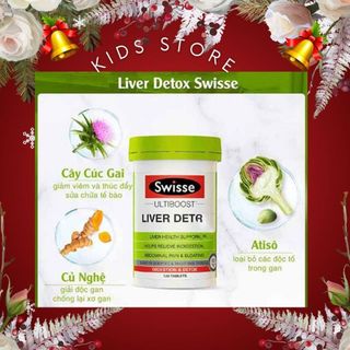 Giải độc gan SWISSE LIVER DETOX ( ÚC) Lọ 120 viên