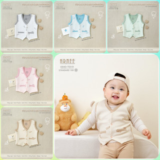 Áo gile trần bông cài giữa Hrnee cho bé từ 6 tháng- 3 tuổi