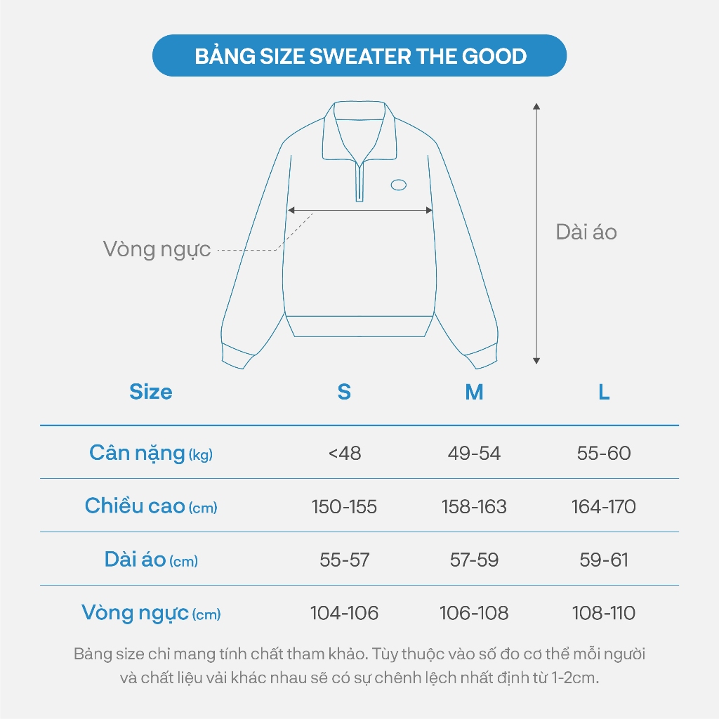 Áo Sweater THE GOOD Half-Zip Sweatshirt, Áo Nỉ Sweater Basic Nhiều Màu