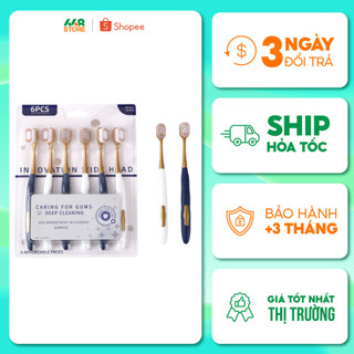 Combo 6 bàn chải đánh răng hàng nội địa Trung lông mềm, chải siêu êm, làm sạch sâu đánh sạch mảng bám
