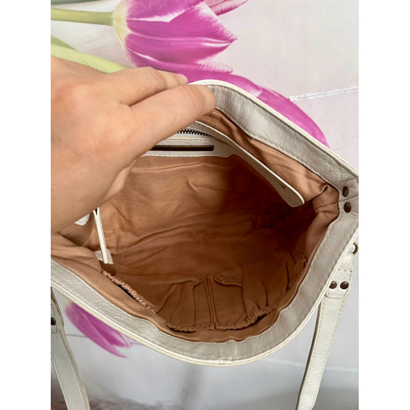 Túi si đeo chéo da thật hiệu 🍃Elliott Lucca🍃 của Mỹ, size 24