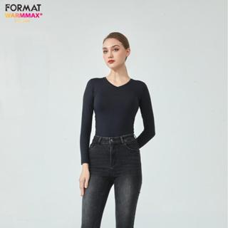 Nữ/Áo giữ nhiệt Warmmax Premium Cổ tim B9SMT041N-210000363