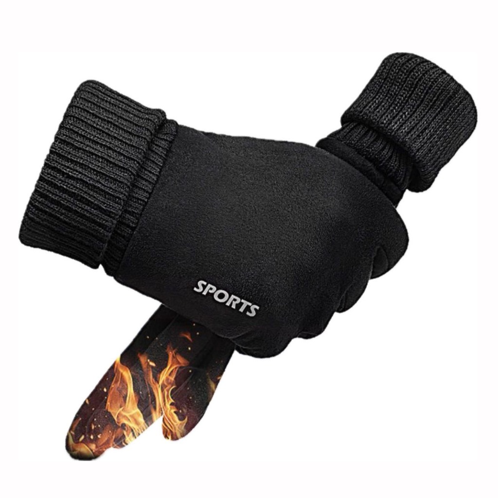 Găng tay chống lạnh mùa đông cảm ứng điện thoại da lộn cao cấp lót nỉ lông cực ấm AUKULASIC AUGTCL&(