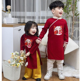 (10-30kg) Áo Dài Tết Bé Trai Áo dài Bé Gái TB196 TN197 TB412 TB413