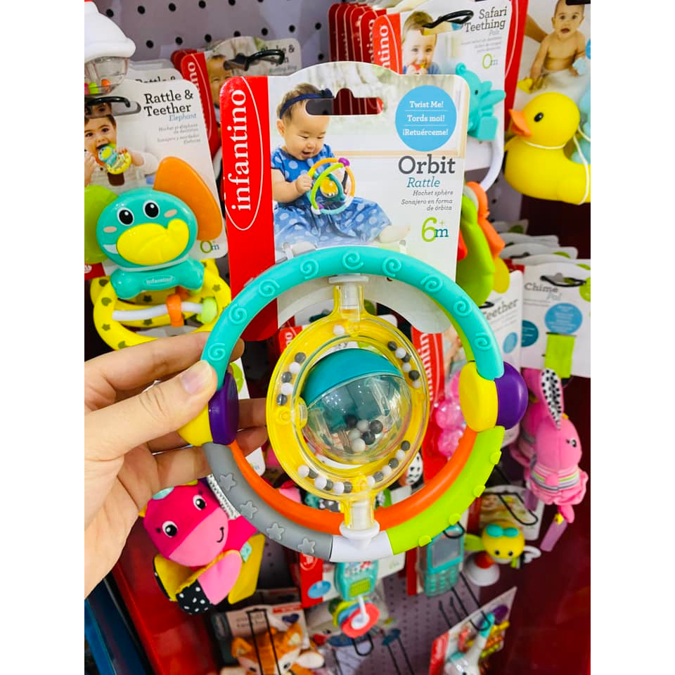 Đồ Chơi Phát Triển Giác Quan Hình Khối Cầu Kiêm Gặm Nướu Orbit Infantino Hàng Chính Hãng