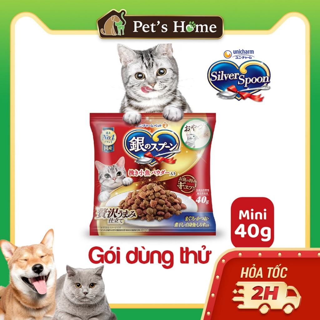 Hạt dùng thử cho mèo Silver Spoon đến từ Nhật Bản 40g