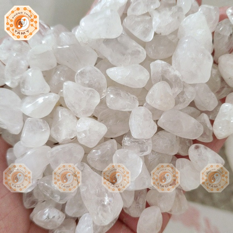 Sỏi Vụn Đá thạch Anh Trắng Phong Thủy/Thanh Tẩy (Clear Quartz), Dùng Trong Tarot, Bố Trí Phong Thủy, Reiki, Thiền