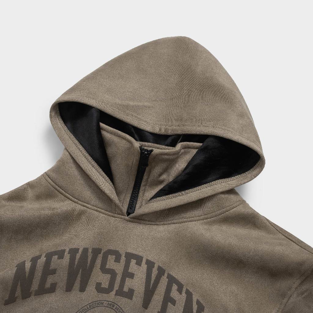 Áo Hoodie NEWSEVEN Suede Zip HD.294 (Phom boxy)