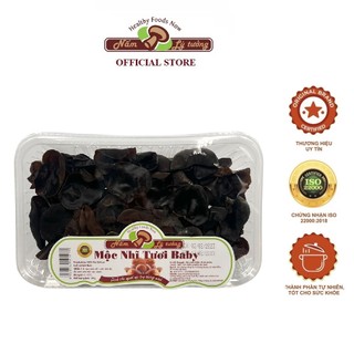 Mộc nhĩ tươi baby 100g - Nấm Lý tưởng - Nấm mèo đen baby tươi