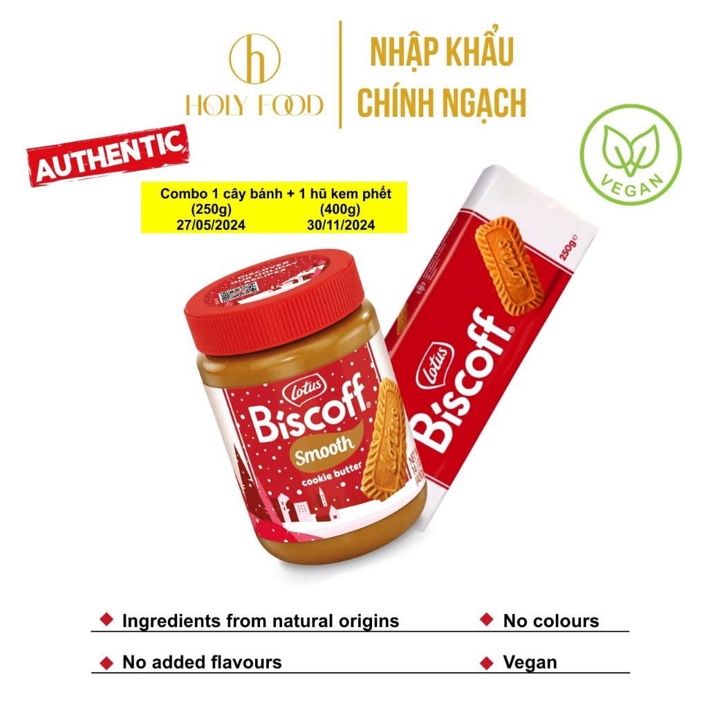 Kem phết bánh + Bánh Quy Lotus Biscoff thơm ngon hương vị quế 400g - Xuất xứ Bỉ