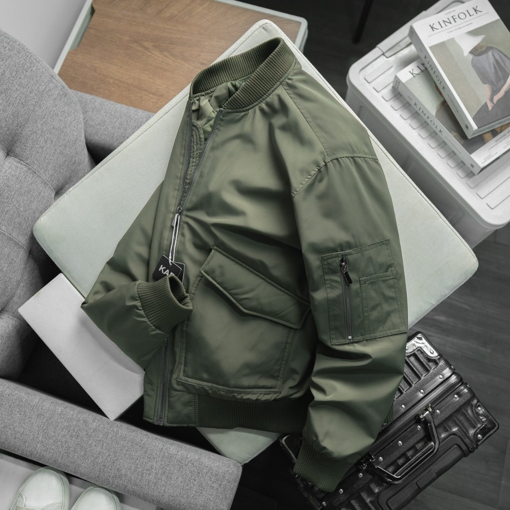 ÁO KHOÁC BOMBER 3 LỚP KAF VNXK GIÓ DƯ HÃNG XỊN