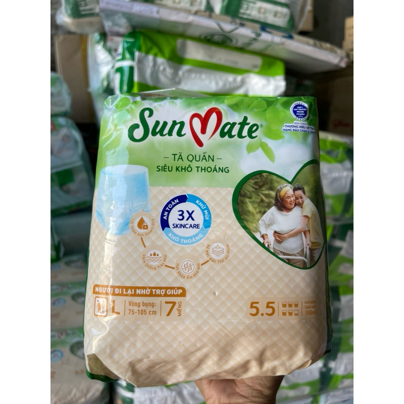 Tã Quần Người Lớn SunMate SIÊU KHÔ THOÁNG Size M8, L7