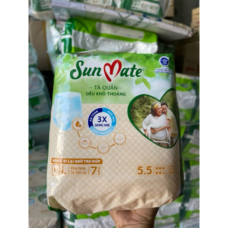 Tã Quần Người Lớn SunMate SIÊU KHÔ THOÁNG Size M8, L7