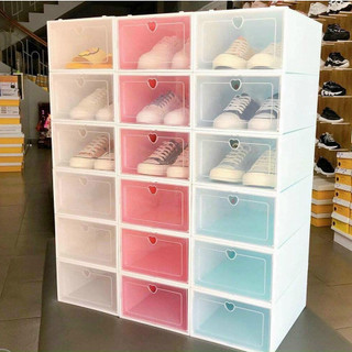 Hộp Đựng Giày Dép Lắp Ghép Thông Minh Tủ Sắp Xếp Giày Nắp Nhựa Cứng Lắp Ráp Tiện Lợi